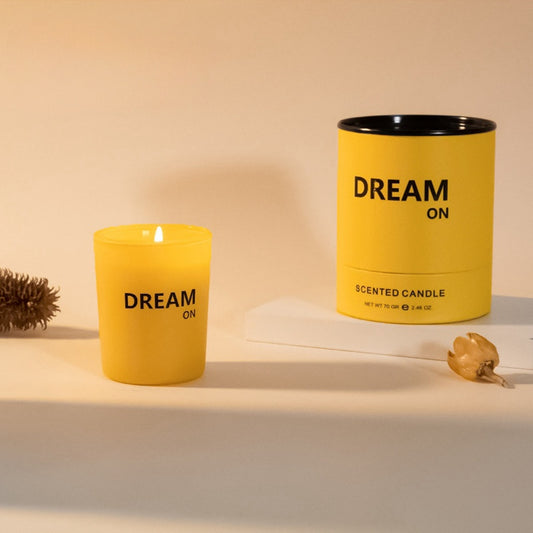 Dream On - Cylinder Scented Candle Soy Wax Plant-Based Fragrance Oil