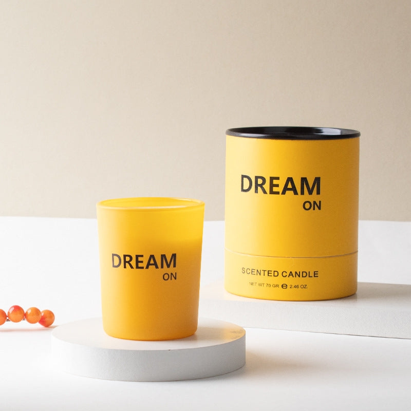 Dream On - Cylinder Scented Candle Soy Wax Plant-Based Fragrance Oil