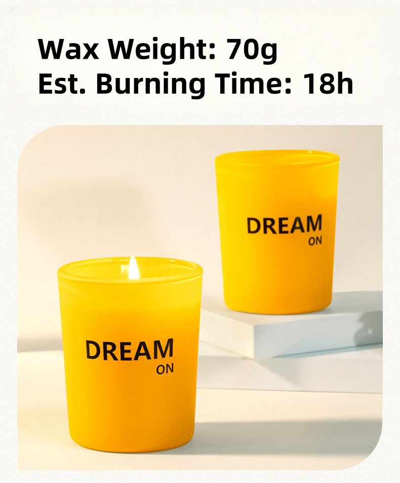 Dream On - Cylinder Scented Candle Soy Wax Plant-Based Fragrance Oil