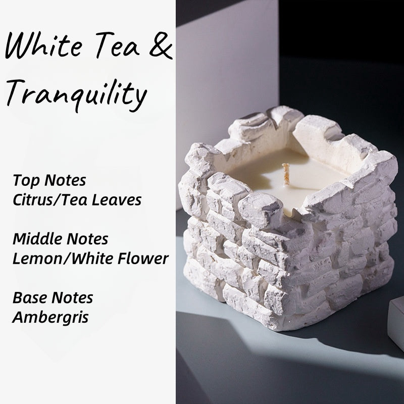 Timeless Walls - White Plaster Wall Scented Candle Soy Wax Plant-Based Fragrance Oil