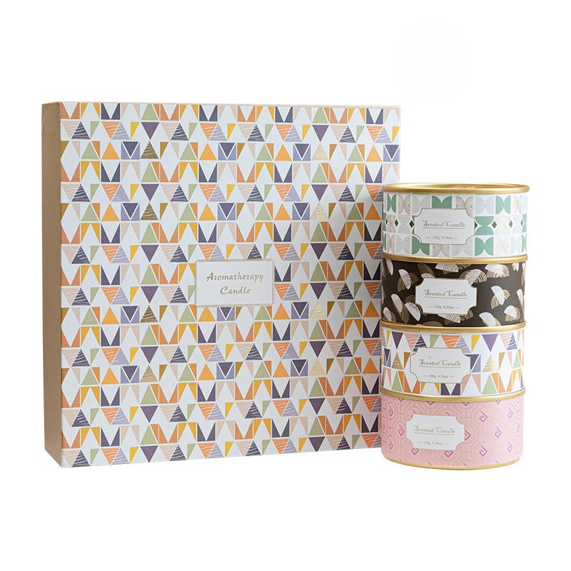 On the Go Traveling Tin Can Scented Candle presented in a beautifully packaged gift set, perfect for giving to friends and family.